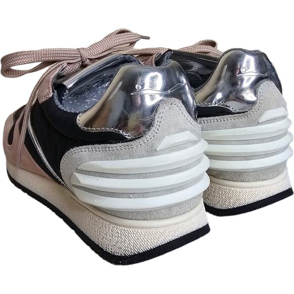Voile Blanche Julia Power Sneaker Suede Washed Fabric Pink Grey Size 41/US 11 - Picture 6 of 15